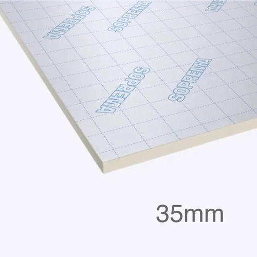 35mm SOPRATHERM TB4000 PIR Insulation Board (previously Celotex) - 1200mm x 2400mm 35mm SOPRATHERM TB4000 PIR Insulation Board (previously Celotex) - 1200mm x 2400mm