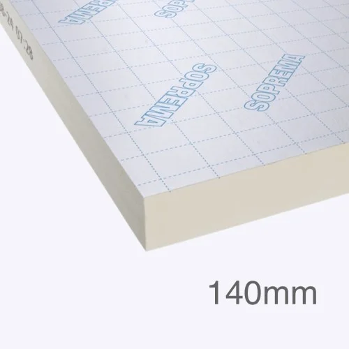 140mm SOPRATHERM XR4000 PIR Insulation Board (previously Celotex) - 1200mm x 2400mm 140mm SOPRATHERM XR4000 PIR Insulation Board (previously Celotex) - 1200mm x 2400mm