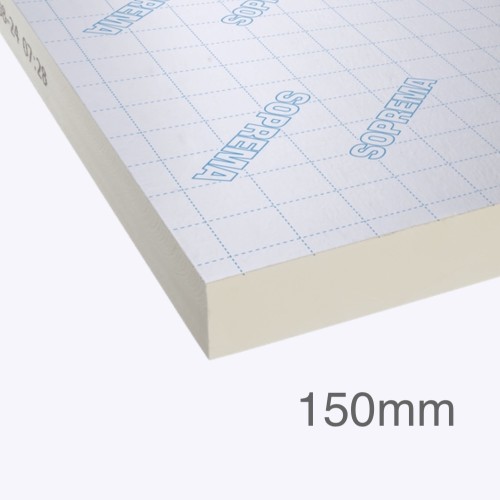 150mm SOPRATHERM XR4000 PIR Insulation Board (previously Celotex) - 1200mm x 2400mm
