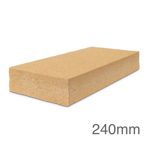 240mm STEICOflex 036 Wood-Fibre Insulation Slab - 1190mm x 575mm - Pack of 2 - Pallet of 10