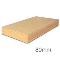 80mm STEICO Top - Wood Fibre Board for Attic Insulation - 400mm x 1200mm - pallet of 28