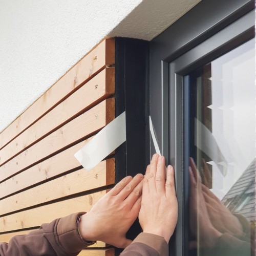 STEICOmulti Tape Black - UV-Stable Sealing Tape for Open Facades - 140mm x 25m roll -  50/20/70 split
