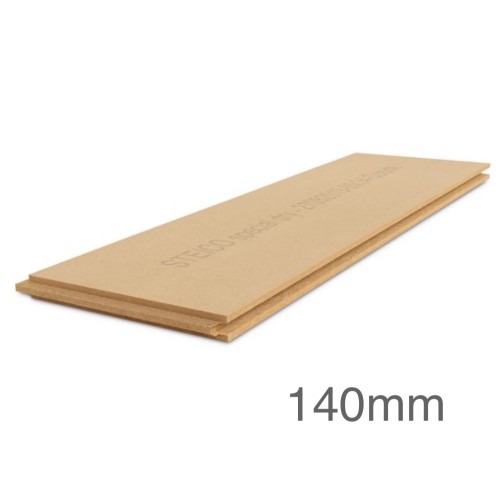 140mm STEICO Special Dry Wood-Fibre Insulation Board - Sarking and Sheathing Board - 1880mm x 600mm - Pallet of 16