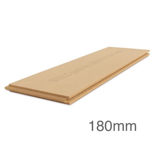 180mm STEICO Special Dry Wood-Fibre Insulation Board - Sarking and Sheathing Board - 1880mm x 600mm - Pallet of 12