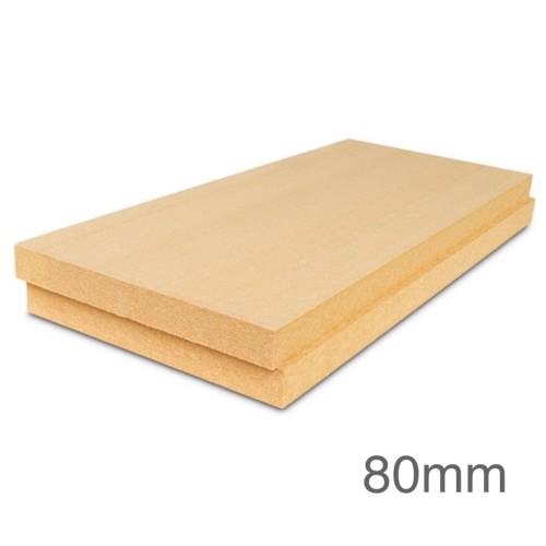 80mm STEICOtherm Dry Square Edge Wood-Fibre Insulation Slab - 1350mm x 600mm - Pallet of 28