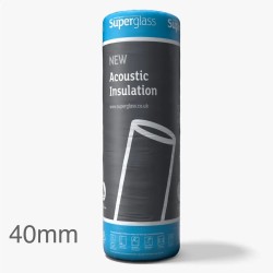 40mm Superglass APR Acoustic Partition Insulation Roll - 1200mm x 9m roll - pack of 2 rolls 40mm Superglass APR Acoustic Partition Insulation Roll - 1200mm x 9m roll - pack of 2 rolls