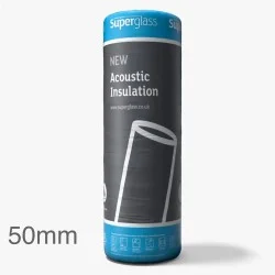 50mm Superglass APR Acoustic Partition Insulation Roll - 1200mm x 6.5m roll - pack of 2 rolls