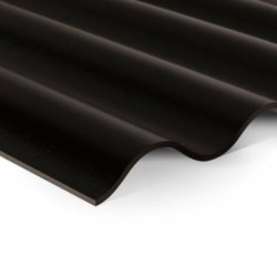 6mm Swisspearl B5 Corrugated Fibre Cement Roofing Panel - Black - 1020mm width