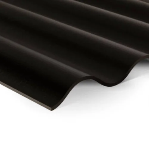 6mm Swisspearl B5 Corrugated Fibre Cement Roofing Panel - Black - 1020mm width 6mm Swisspearl B5 Corrugated Fibre Cement Roofing Panel - Black - 1020mm width