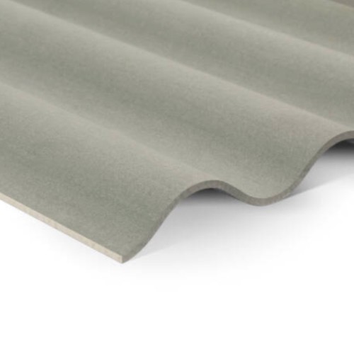 6mm Swisspearl B5 Corrugated Fibre Cement Roofing Panel - Natural Grey - 1020mm width