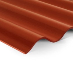 6mm Swisspearl B5 Corrugated Fibre Cement Roofing Panel - Red - 1020mm width