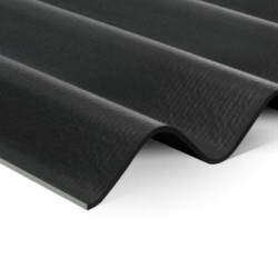 6mm Swisspearl Cemsix Corrugated Fibre Cement Roofing Panel - Blue Black - 1086mm width