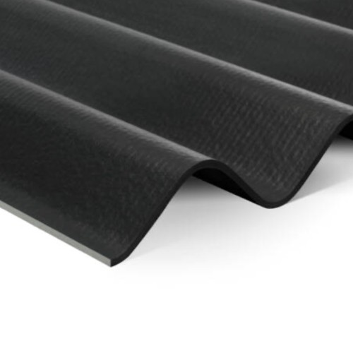 6mm Swisspearl Cemsix Corrugated Fibre Cement Roofing Panel - Blue Black - 1086mm width 6mm Swisspearl Cemsix Corrugated Fibre Cement Roofing Panel - Blue Black - 1086mm width