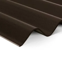 6mm Swisspearl Cemsix Corrugated Fibre Cement Roofing Panel - Van Dyke Brown - 1086mm width