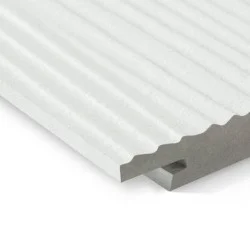 11mm Swisspearl Plank Connect Panel - CP 210 Pure White Textured Cladding Panel - 210mm x 3000mm