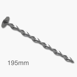 195mm Helical Fixings for Flat Warm Roofs (pack of 25). 195mm Helical Fixings for Flat Warm Roofs (pack of 25).