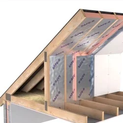 130mm Unilin Safe-R 019/MA (Roofs) Phenolic Insulation Board - 2400mm x 1200mm - pack of 3