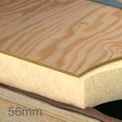 56mm Unilin FR/TP Thermal Ply Flat Roof Board - 50mm PIR Bonded to 6mm Plywood Board - 2400mm x 1200mm