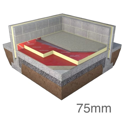 75mm Unilin Thin-R Hyfloor XT/HYF Under Floor PIR Insulation Board - Pack of 4 75mm Unilin Thin-R Hyfloor XT/HYF Under Floor PIR Insulation Board - Pack of 4