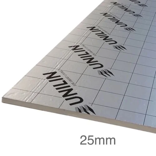 25mm Unilin Thin-R FR/ALU Flat Roof PIR Insulation Board (pack of 12) 25mm Unilin Thin-R FR/ALU Flat Roof PIR Insulation Board (pack of 12)