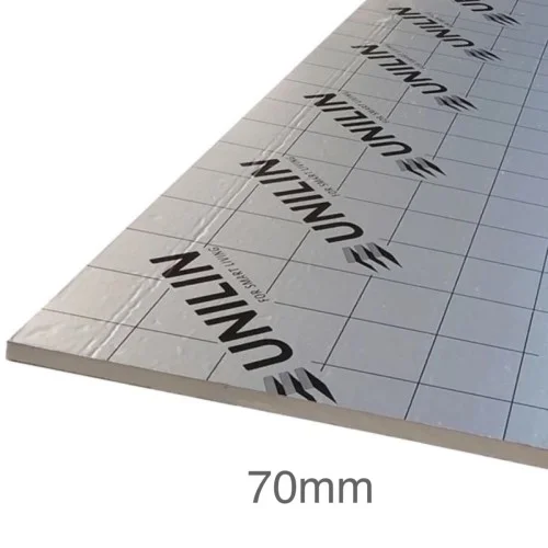 70mm Unilin Thin-R FR/ALU Flat Roof PIR Insulation Board (pack of 4) 70mm Unilin Thin-R FR/ALU Flat Roof PIR Insulation Board (pack of 4)