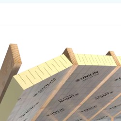 100mm Unilin Rafterlock Variable Width Pitched Roof PIR Board - Thin-R XT/RLOC - 1200mm x 370mm