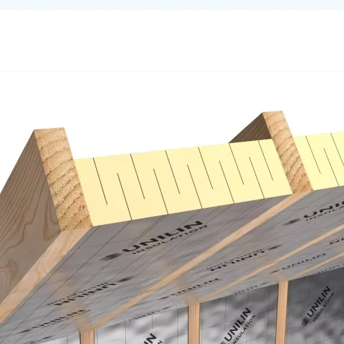 100mm Unilin Rafterlock Variable Width Pitched Roof PIR Board - Thin-R XT/RLOC - 1200mm x 370mm