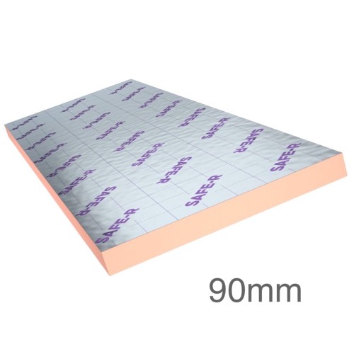 90mm Unilin Safe-R SR/UF Phenolic Underfloor Insulation Board (pack of 4)