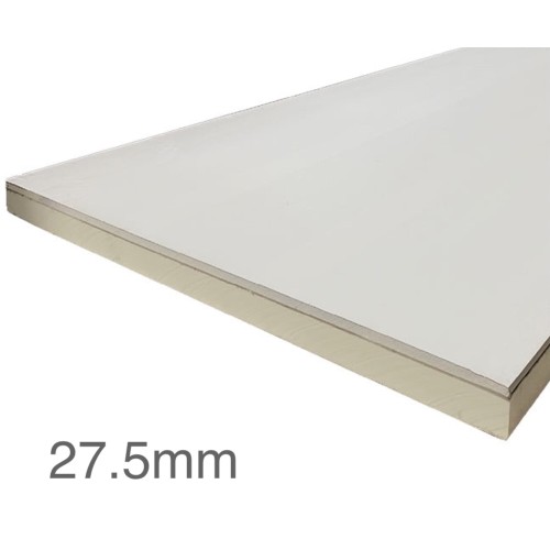 27.5mm Unilin Thin-R Thermal Liner XT/TL-MF - Mech Fix (15mm PIR Insulation bonded to 12.5mm Plasterboard) 27.5mm Unilin Thin-R Thermal Liner XT/TL-MF - Mech Fix (15mm PIR Insulation bonded to 12.5mm Plasterboard)