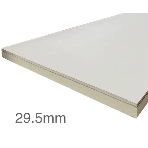 29.5mm Unilin Thin-R Thermal Liner XT/TL-MF - Mech Fix (20mm PIR Insulation bonded to 9.5mm Plasterboard) 29.5mm Unilin Thin-R Thermal Liner XT/TL-MF - Mech Fix (20mm PIR Insulation bonded to 9.5mm Plasterboard)