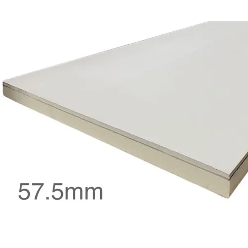 57.5mm Unilin Thin-R Thermal Liner XT/TL-MF - Mech Fix (45mm PIR Insulation bonded to 12.5mm Plasterboard) 57.5mm Unilin Thin-R Thermal Liner XT/TL-MF - Mech Fix (45mm PIR Insulation bonded to 12.5mm Plasterboard)