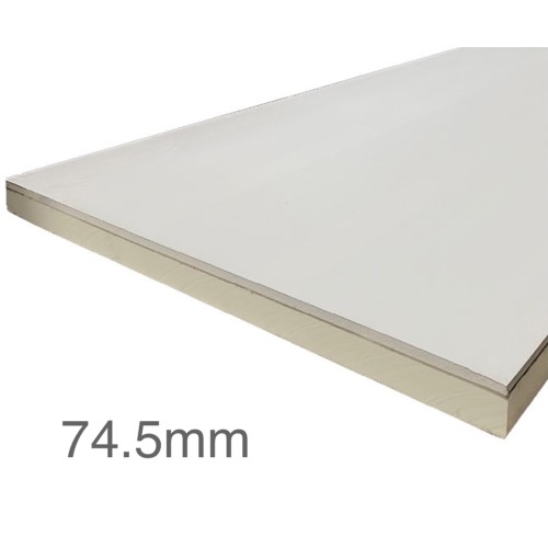 74.5mm Unilin Thin-R Thermal Liner XT/TL-MF - Mech Fix (65mm PIR Insulation bonded to 9.5mm Plasterboard) 74.5mm Unilin Thin-R Thermal Liner XT/TL-MF - Mech Fix (65mm PIR Insulation bonded to 9.5mm Plasterboard)