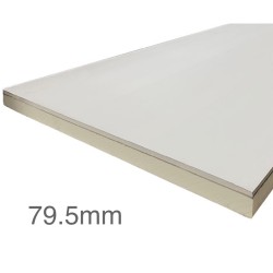 79.5mm Unilin Thin-R Thermal Liner XT/TL-MF - Mech Fix (70mm PIR Insulation bonded to 9.5mm Plasterboard) 79.5mm Unilin Thin-R Thermal Liner XT/TL-MF - Mech Fix (70mm PIR Insulation bonded to 9.5mm Plasterboard)