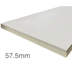 57.5mm Unilin XT/TL Thermal Liner Dot and Dab (45mm PIR Insulation bonded to 12.5mm Plasterboard)