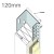 120mm Aluminium Stop Track (pack of 10).