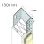 130mm Aluminium Stop Track (pack of 10)