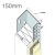 150mm Aluminium Stop Track (pack of 10)