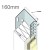 160mm Aluminium Stop Track (pack of 10)