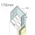170mm Aluminium Stop Track (pack of 10)