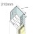 210mm Aluminium Stop Track (pack of 10)