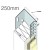 250mm Aluminium Stop Track (pack of 10)
