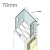 70mm Aluminium Stop Track (pack of 10).