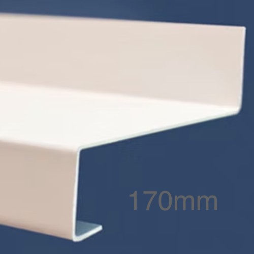170mm Eaves Flashing, Osill and Window Sill Extensions (with full end caps-pair) - 2.5m Length. 170mm Eaves Flashing, Osill and Window Sill Extensions (with full end caps-pair) - 2.5m Length.
