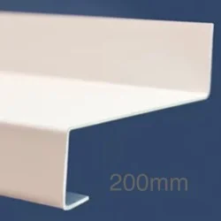 200mm Eaves Flashing, Osill and Window Sill Extensions (with full end caps-pair) - 2.5m Length.
