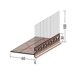 6mm PVC Base Profile - length 2m (pack of 15)