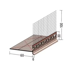 6mm PVC Base Profile - length 2m (pack of 15)