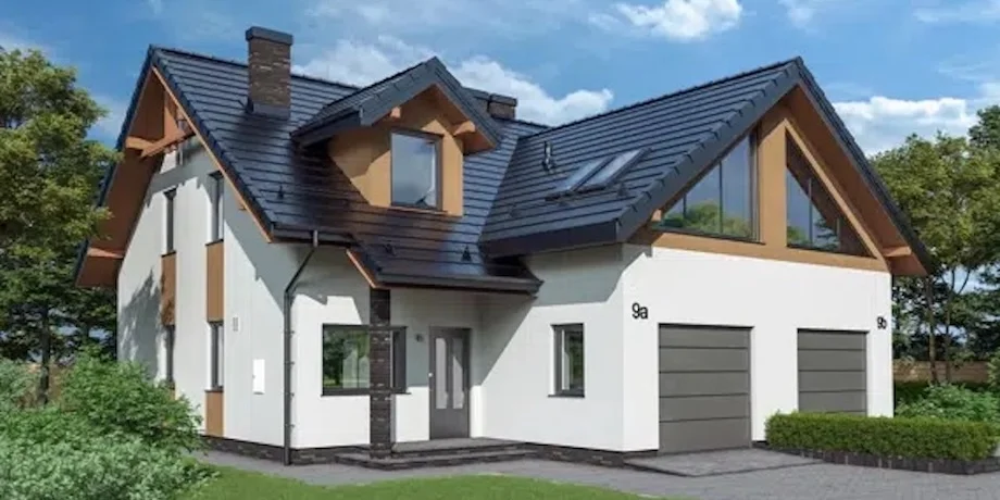 Modern white house exterior