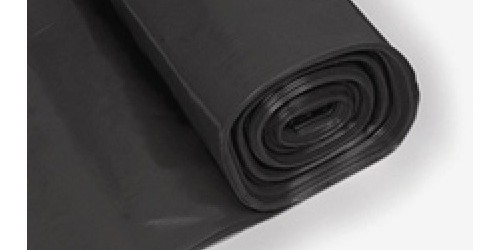 Roll of black waterproofing membrane