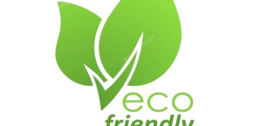 Green leaf logo with the text "eco friendly"