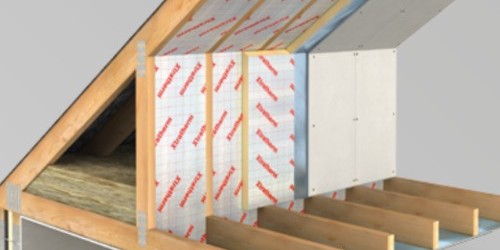 Diagram of roof framing and insulation
